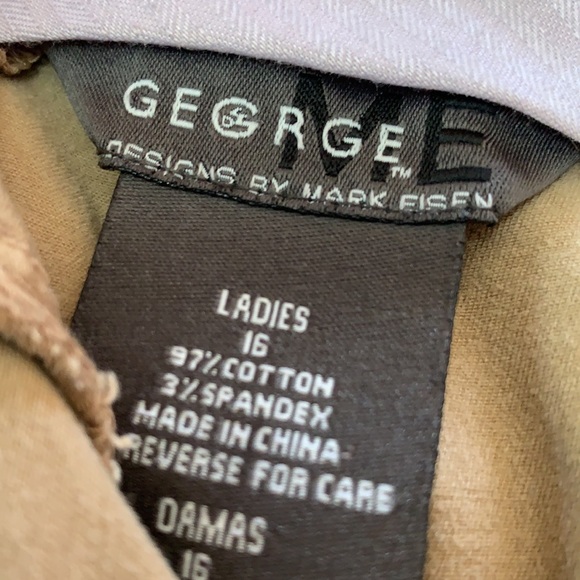 Sz 16 Tan Capris by George - Picture 3 of 5